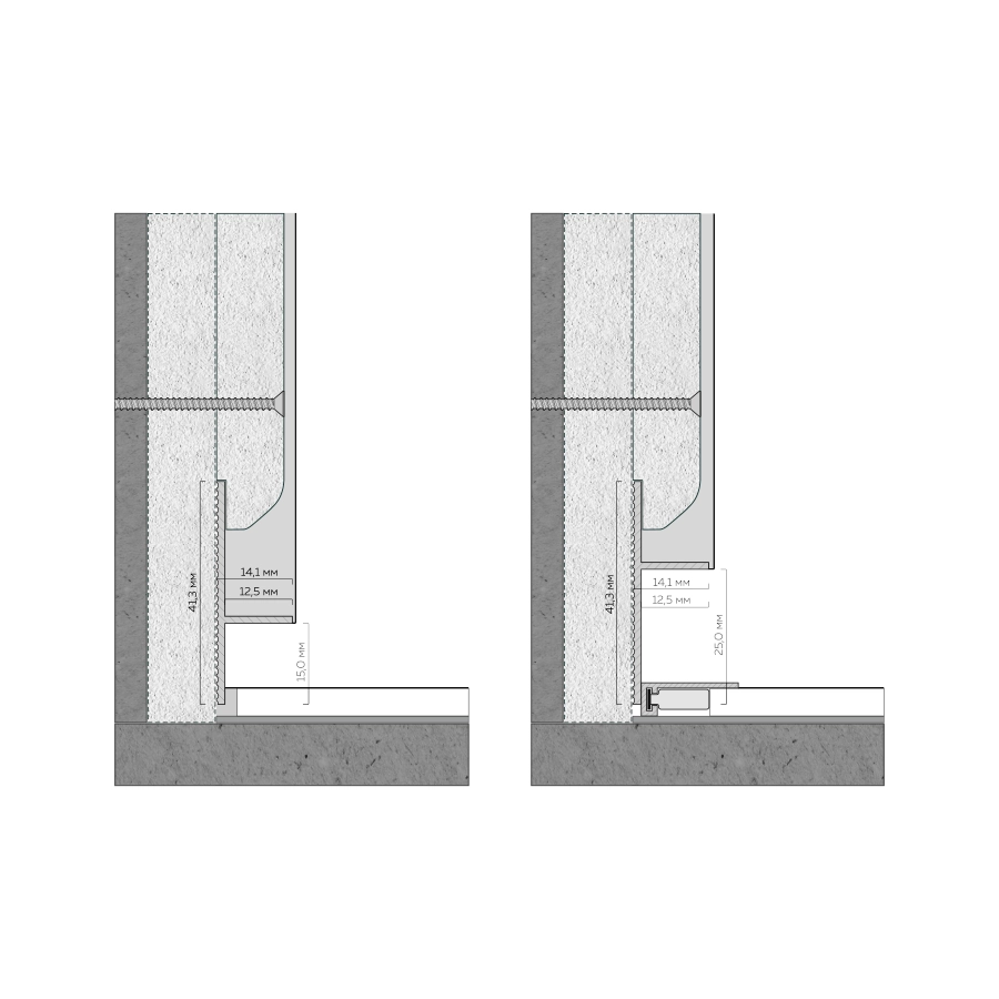 Теневой плинтус УП 40